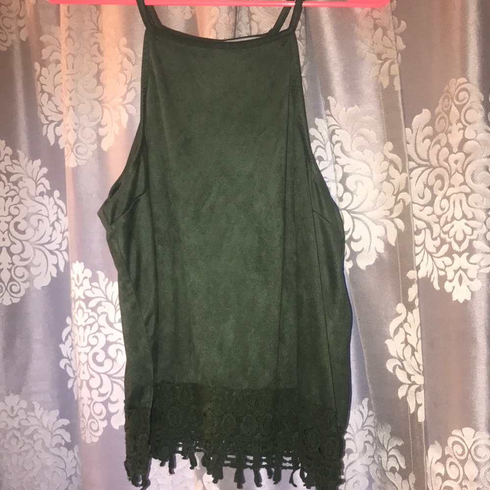 Deep green crop top
